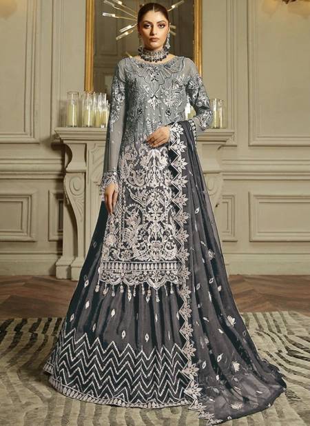 Gray Colour KF 143 Wedding Salwar Suit Catalog 143 A
