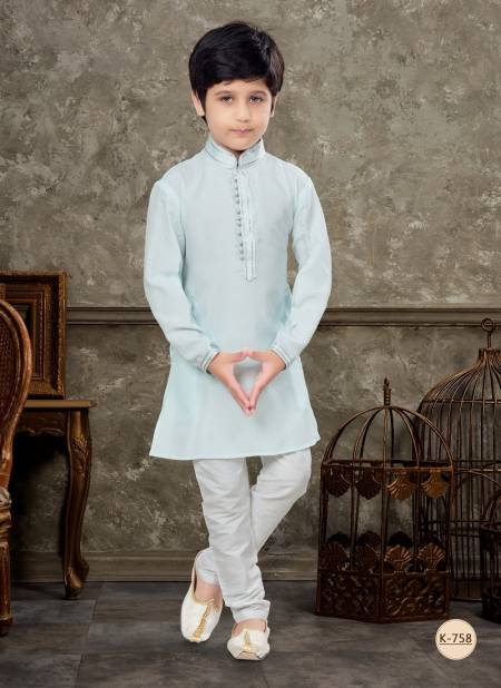 Gray Colour Kids Vol 5 Boys Wear Kurta Pajama And Indo Western Catalog K 758
