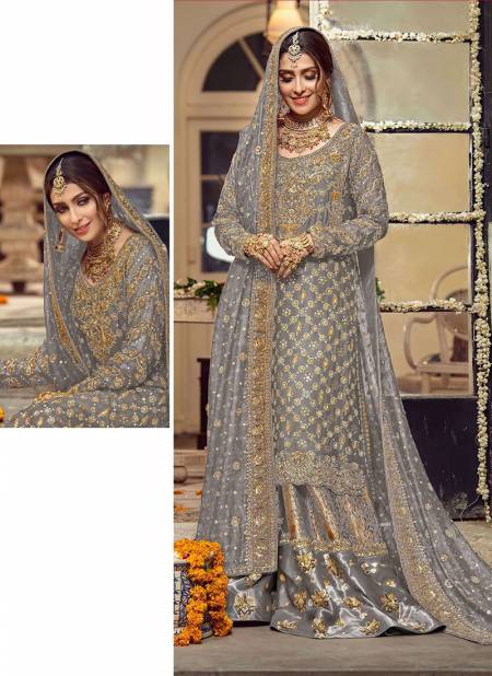 Gray Colour Maharani Vol 3 By ALK  Designer Salwar Suits Catalog 166 L