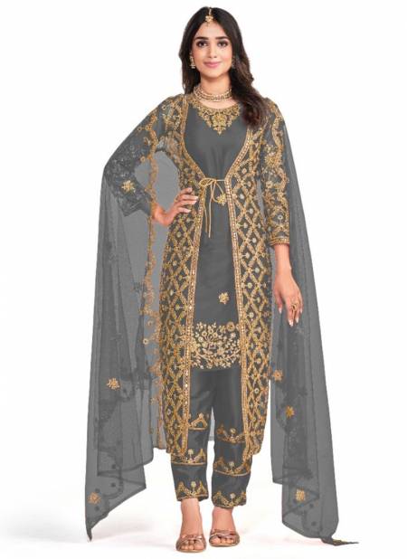 Gray Colour Mirror Vol 15 Wedding Wear Wholesale Designer Salwar Suits Catalog 174 E
