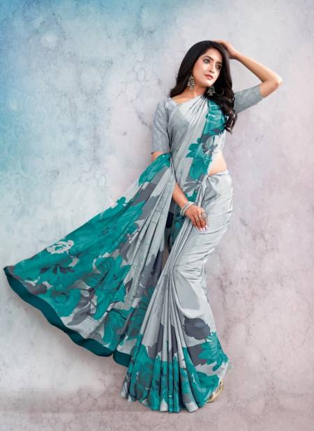 Gray Colour Modern Insight By Sushma Daily Wear Sarees Catalog 2003 A