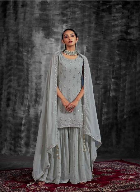 Gray Colour Noorani Saga Vol 6 By Arya Designs Wedding Salwar Suit Catalog 54002
