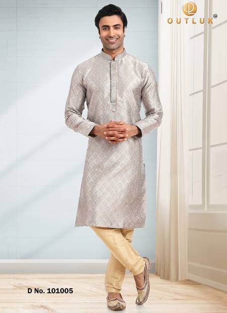 Gray Colour Outluk 101 Wholesale Ethnic Wear Kurta Pajama Catalog 101005