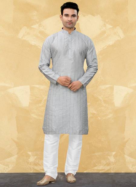 Gray Colour Outluk Vol 113 Function Wear Mens Kurta Pajama Catalog 113005