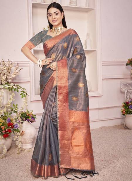 Gray Colour Padmini Vol 1 Sangam Wholesale Ethnic Wear Designer Saree Catalog 2579