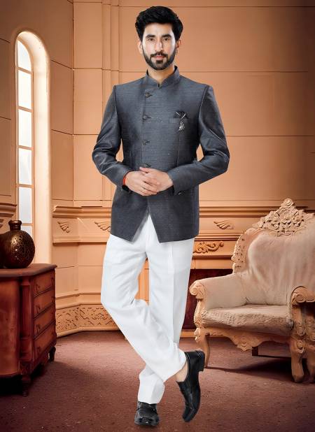 Gray Colour Party Wear Designer Wholesale Jodhpuri Suit Catalog 1668