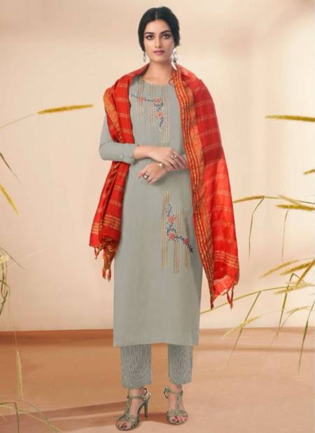 Gray Colour Radhika Vol 1 Regular Wear Wholesale Readymade Salwar Suit 18003