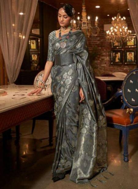 Gray Colour Kristine Silk Ethnic Wear Wholesale Designer Saree Catalog 288006