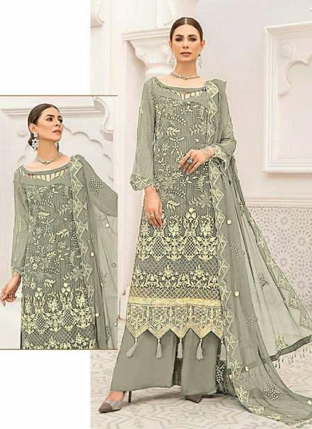 Gray Colour Ramsha R 558 Colours Party Wear Wholesale Designer Salwar Suits Catalog 558 B