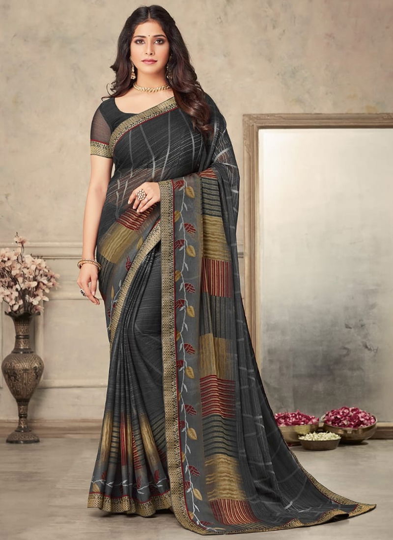 Gray Colour Ruchi Savera Wholesale Printed Sarees Catalog 13306 A