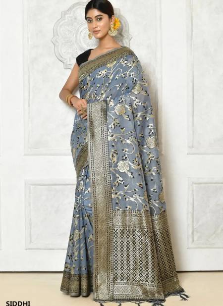 Gray Colour Siddhi By Fashion Lab Cotton Saree Catalog 1308