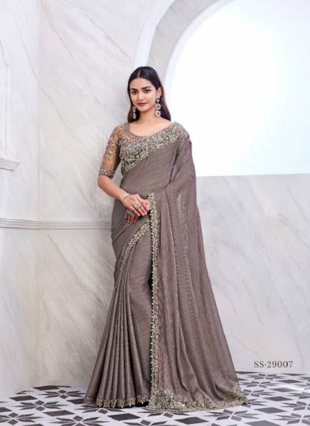 Gray Colour Silver Screen Vol 19 By Tfh Heavy Designer Party Wear Sarees Wholesale Suppliers In India 29007