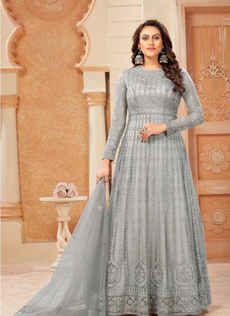 Gray Colour Swagat 618 Colors Gown Catalog 618 B