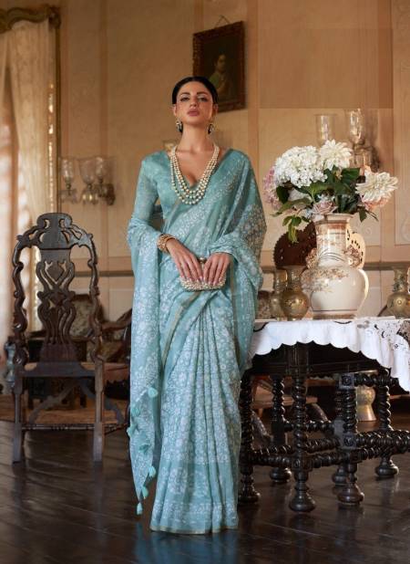 Gray Colour Vasundhara R 672 By Rewaa Cotton Saree Catalog 675