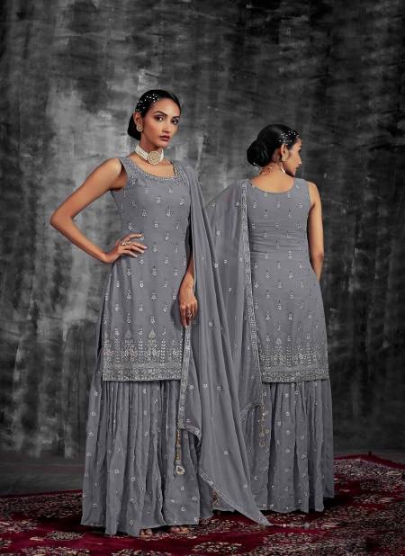Gray Noorani Saga Vol 6 By Arya Designs Wedding Salwar Suit Catalog 54004
