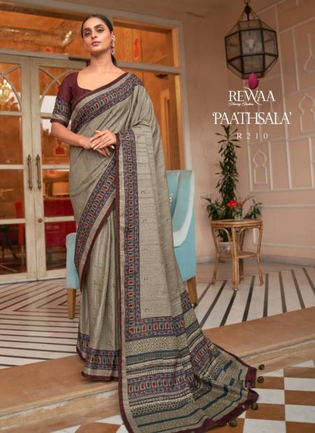 Gray Paathsala By Rewaa Silk Saree Catalog 210