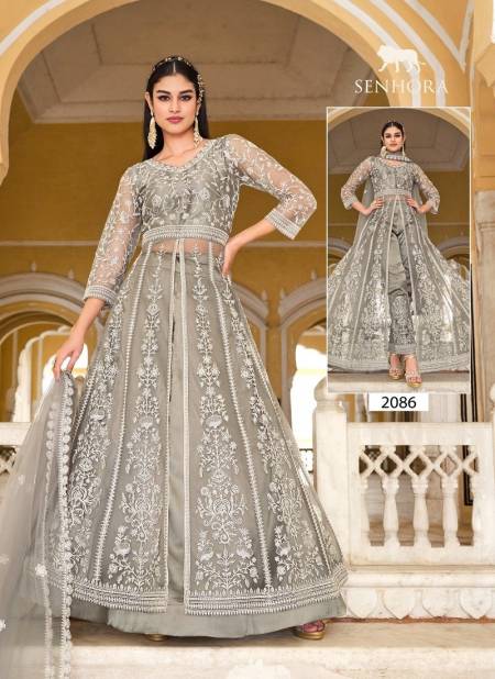 Gray Samara By Senhora Wedding Salwar Suit Catalog 2086