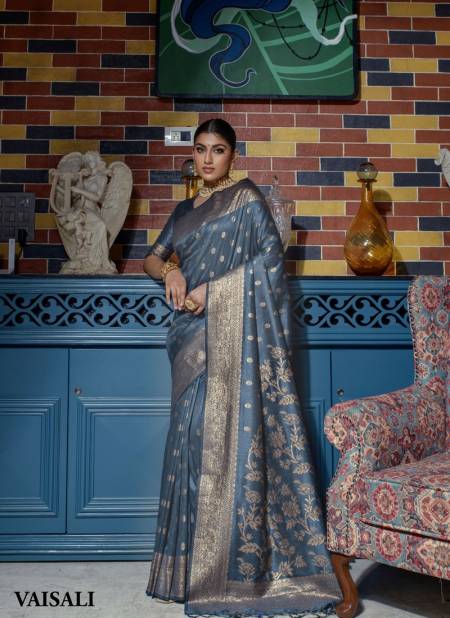 Gray Vaishali By Fashion Lab Silk Saree Catalog 1105