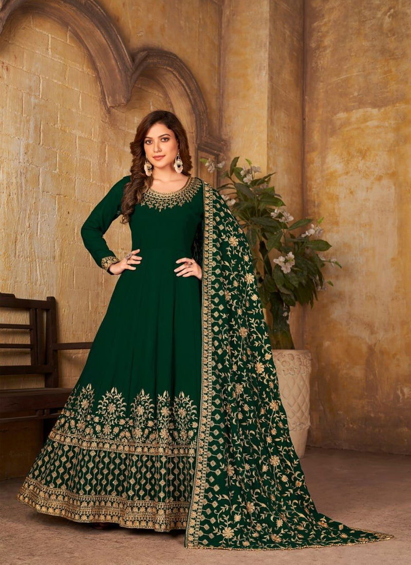 Green Aanaya Vol 140 4001 To 4007 Gown Catalog 4006