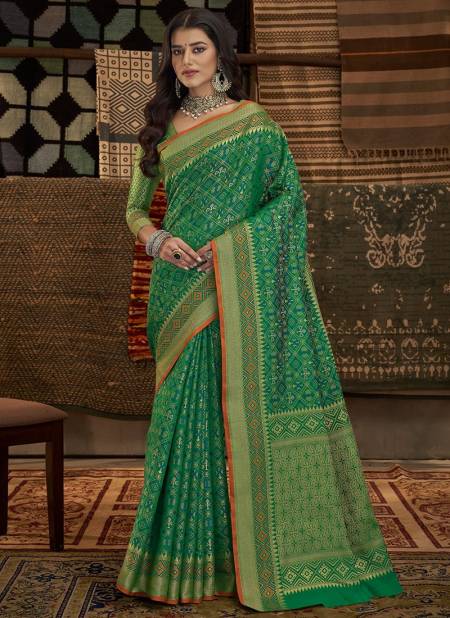 Green Aansh Silk Wholesale Ethnic Wear Silk Saree Catalog 68006