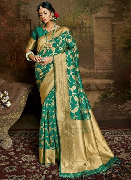 Green All Time Hit Vol 2 Festive Wear Wholesale Silk Sarees Catalog 11002 D