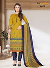 Green And Blue Colour Anamika Cotton Dress Material Catalog 4073