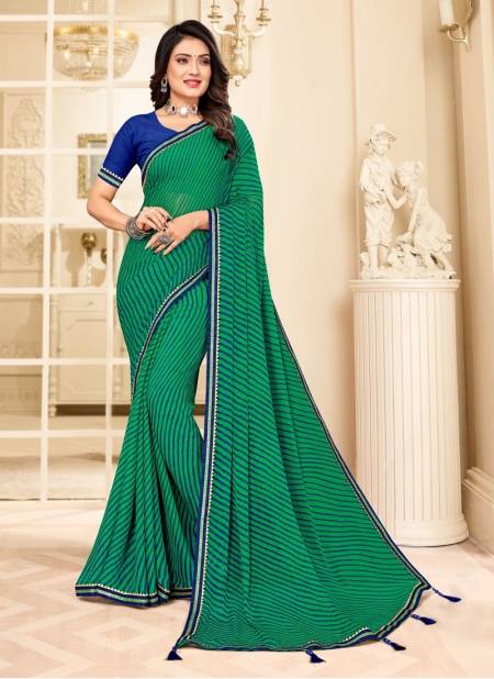 Green And Blue Colour Dhun Vol 6 By Ruchi Daily Wear Saree Catalog 21805 D
