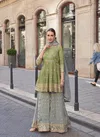 Green And Grey Colour Zara By Sayuri Designer Simar Readymade Suits Suppliers In India 5614