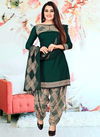 Green And Peach Colour Rajnandini Daily Wear Wholesale Cotton Dress Material 4076