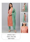Green And Peach Janasya Readymade Suits Catalog 458