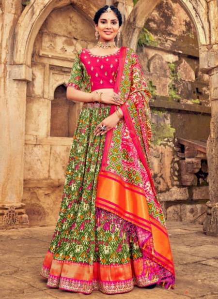 Green And Pink Colour Gajraj Wholesale Designer Lehenga Choli Catalog 8008