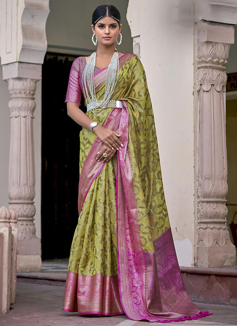 Green And Rani Colour BK 8725 Wedding Wear Wholesale Silk Sarees 10006.jpg