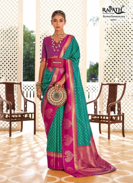 Green And Rani Colour Vrishabha Silk By Rajtex Printed Sarees Catalog 145001