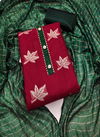 Green And Red Colour Organza Star Printed Dress Material Catalog 3