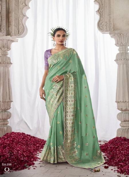 Green Asiyana By Kimora Silk Designer Wedding Wear Saree Catalog SA-256