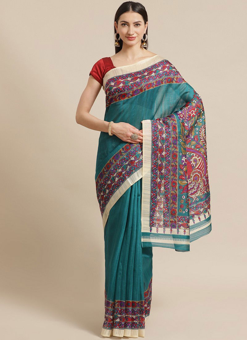 Green Bhagalpuri Saree 41