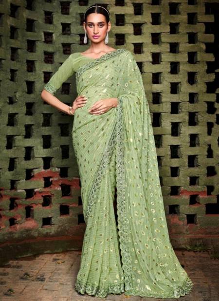 Green Chandani Function Wear Wholesale Designer Sarees 1508