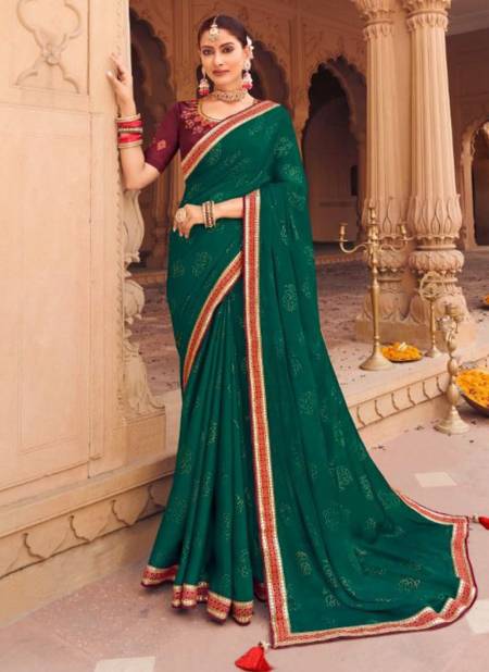 Green Colour Aadhya Festive Wear Wholesale Silk Sarees Catalog 6308