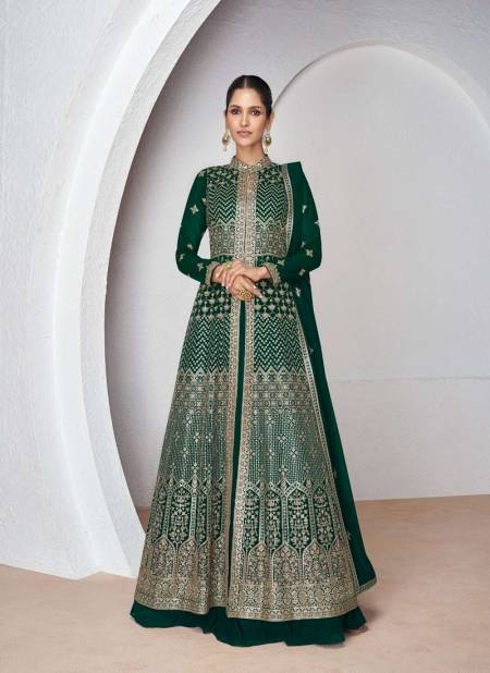 Green Colour Aakruti By Aashirwad Georgette Readymade Suits Wholesale Price In Surat 9956