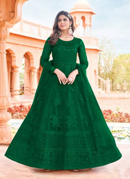 Green Colour Aanaya By Dani Fshion 6001 to 6004 Gown Catalog 6003