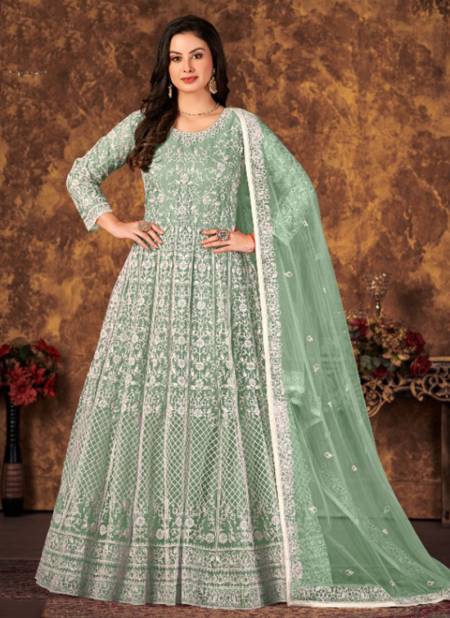 Green Colour Aanaya Vol 147 Wholesale Designer Wedding Wear Salwar Suits Catalog 4702