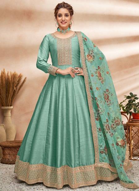 Green Colour Aanaya Vol 148 Wholesale Designer Anarkali Suit Catalog 4803
