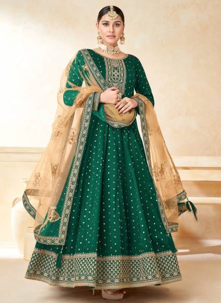 Green Colour Aanaya Vol 152 Twisha Wedding Wear Gown Catalog 5201 
