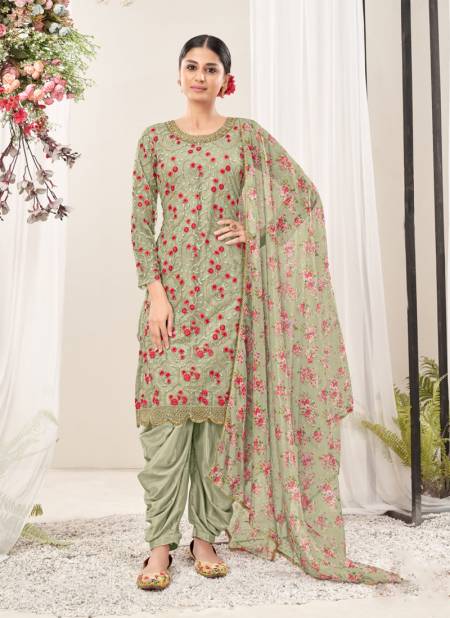 Green Colour Aanaya Vol 154 By Twisha Punjabi Patiyala Suits Catalog 5402