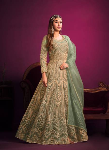 Green Colour Aanaya Vol 156 By Twisha Gown Catalog 5602