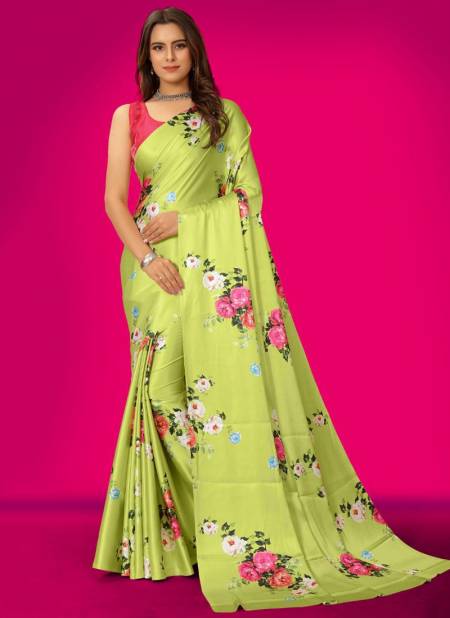Green Colour Aaradhna Vol 5 Ethnic Wear Wholesale Printed Saree Catalog 5007