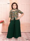 Green Colour Aaradhna vol 44 By Alka Kids Wear Heavy Embroidery Lehenga Wholesale Online 289