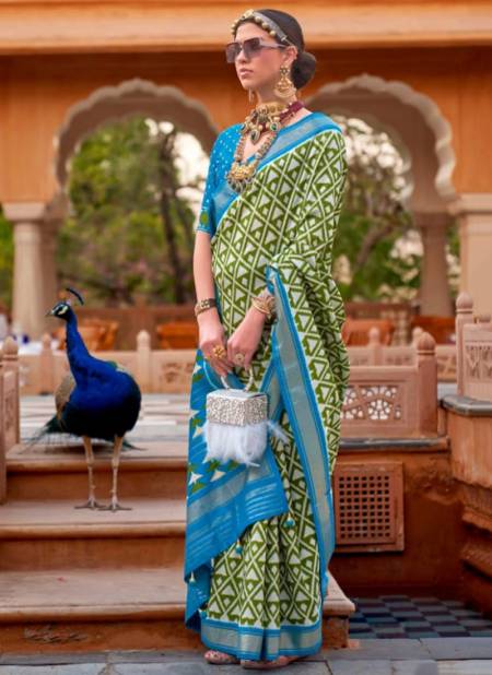 Green Colour Aarambh By Rath 1106 To 1117 Silk Sarees Catalog 1109