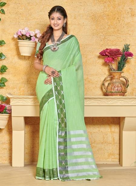 Green Colour Aarushi 10079 To 10084 By Sangam Printed Saree Catalog 10084