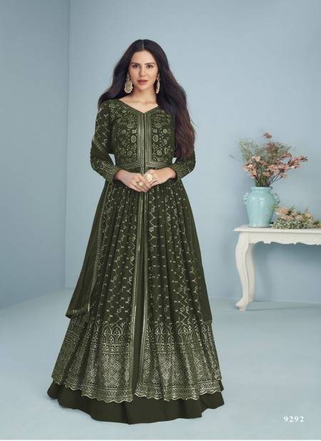Green Colour Aashirwad Mogra Wedding Salwar Suit Catalog 9292